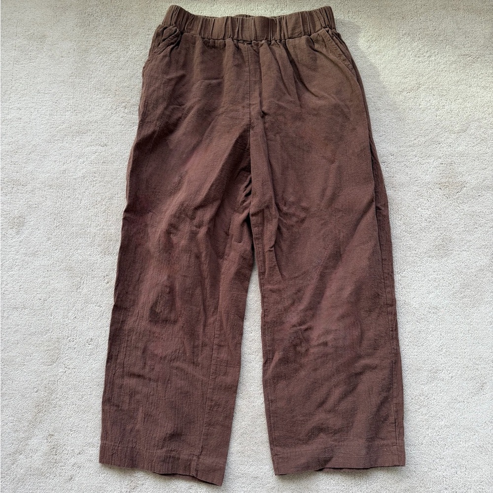 Linen Brown Pants